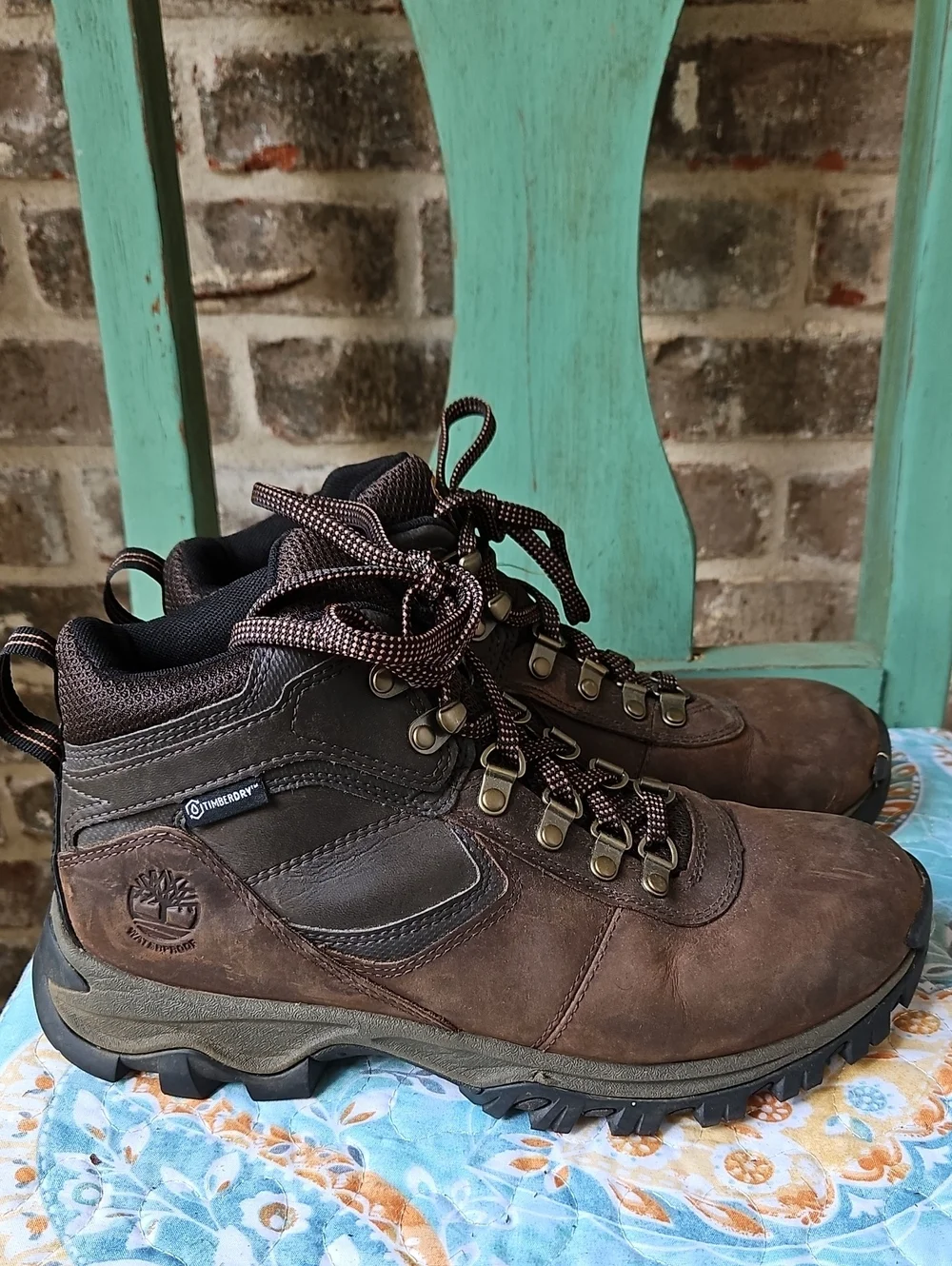 Timberland Men's Maddsen Dark Brown Leather Hiking Trail Boots